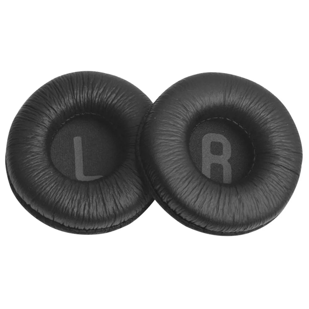 1 Pair Earmuff Cover Cushion for Jabra Revo Wireless Bluetooth-compatible Headset Wrinkled Protein Leather Ear Pads - Black - 1