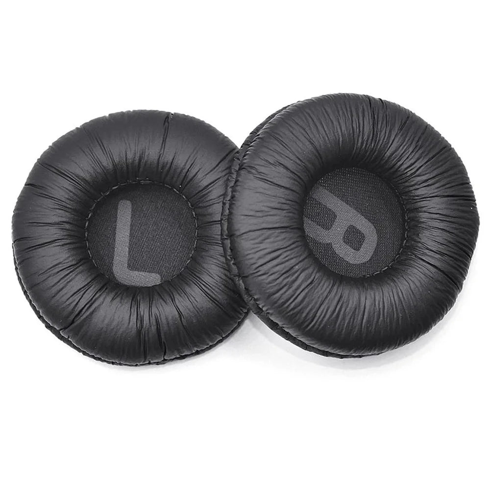 1 Pair Earmuff Cover Cushion for Jabra Revo Wireless Bluetooth-compatible Headset Wrinkled Protein Leather Ear Pads - Black - 2