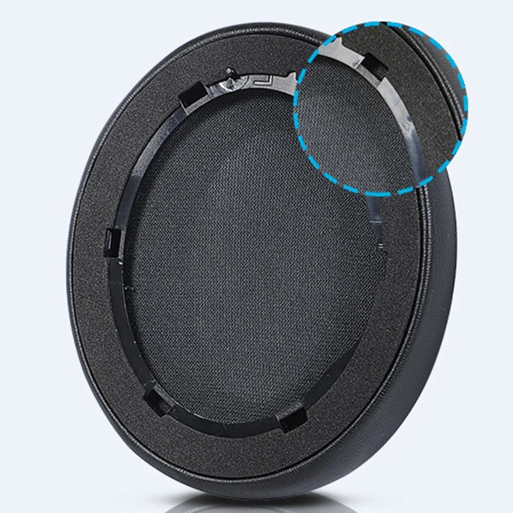 1 Pair for Anker Soundcore Life Q30 Noise Canceling Protein Leather Earmuffs Pads - Black - 4