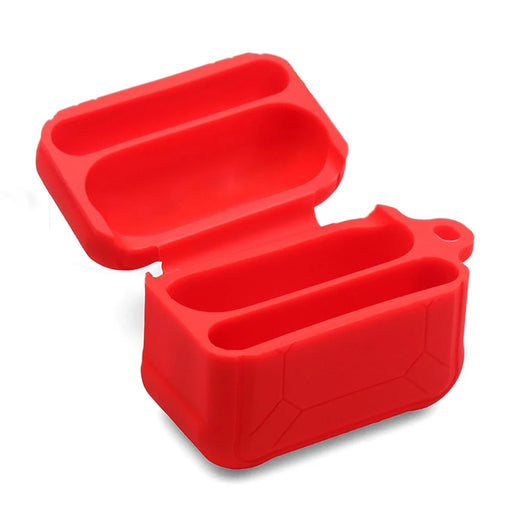 For Apple AirPods Pro 3-in-1 Silicone Protective Case + Ear-Hook + Anti-Lost Carabiner Protection Set - Red - 2
