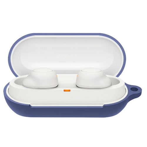 For Sony WF-C500 TWS Bluetooth-compatible Earphone Silicone Shell Anti-drop Protective Cover - Navy Blue - 1