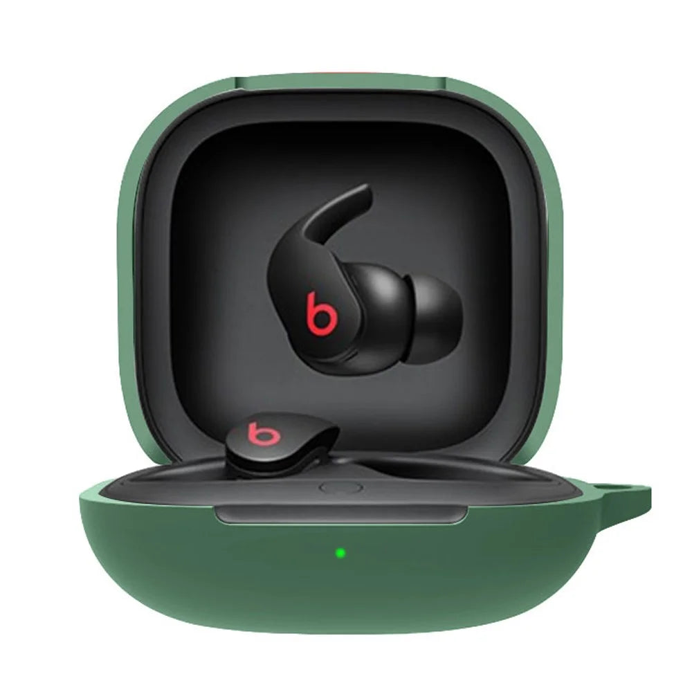 For Beats Fit Pro TWS Bluetooth-compatible Earphone Charging Case Protective Cover Silicone Anti-drop Sleeve - Dark Green - 1