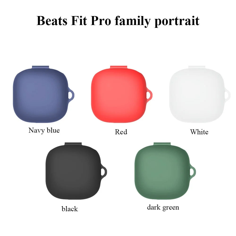 For Beats Fit Pro TWS Bluetooth-compatible Earphone Charging Case Protective Cover Silicone Anti-drop Sleeve - Dark Green - 6