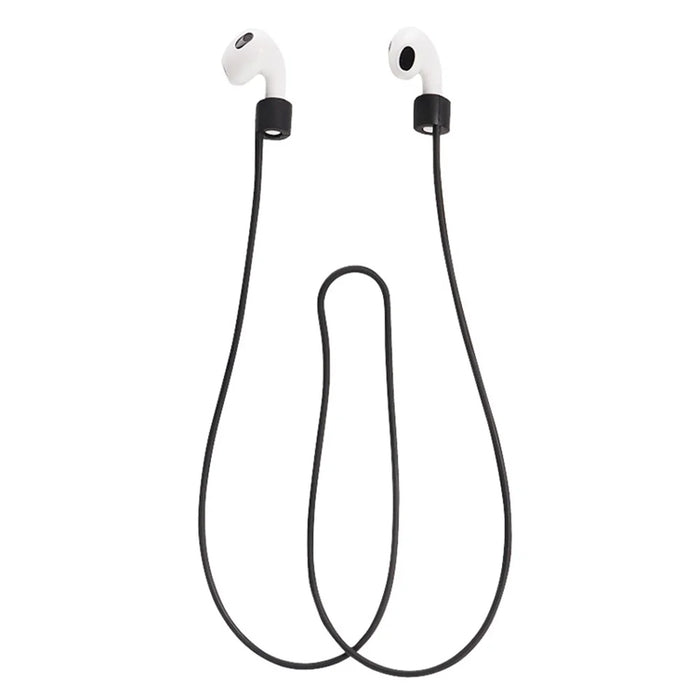 5Pcs/Set For Apple AirPods 3 Portable Protective Case Set Earbuds Soft Silicone Protector Kit with Keychain/Earphone Holder/Anti-lost Neck Strap/Storage Case - White - 2