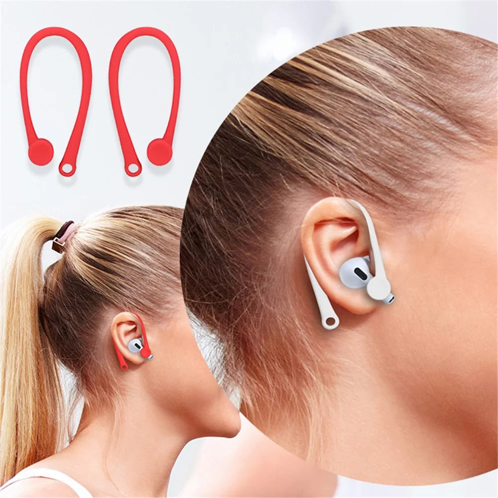4Pcs/Set For Apple AirPods 3 Protective Case Set Earbuds Soft Silicone Protector Kit with Wrist Strap/Strap Buckle/Ear Hook - White - 2