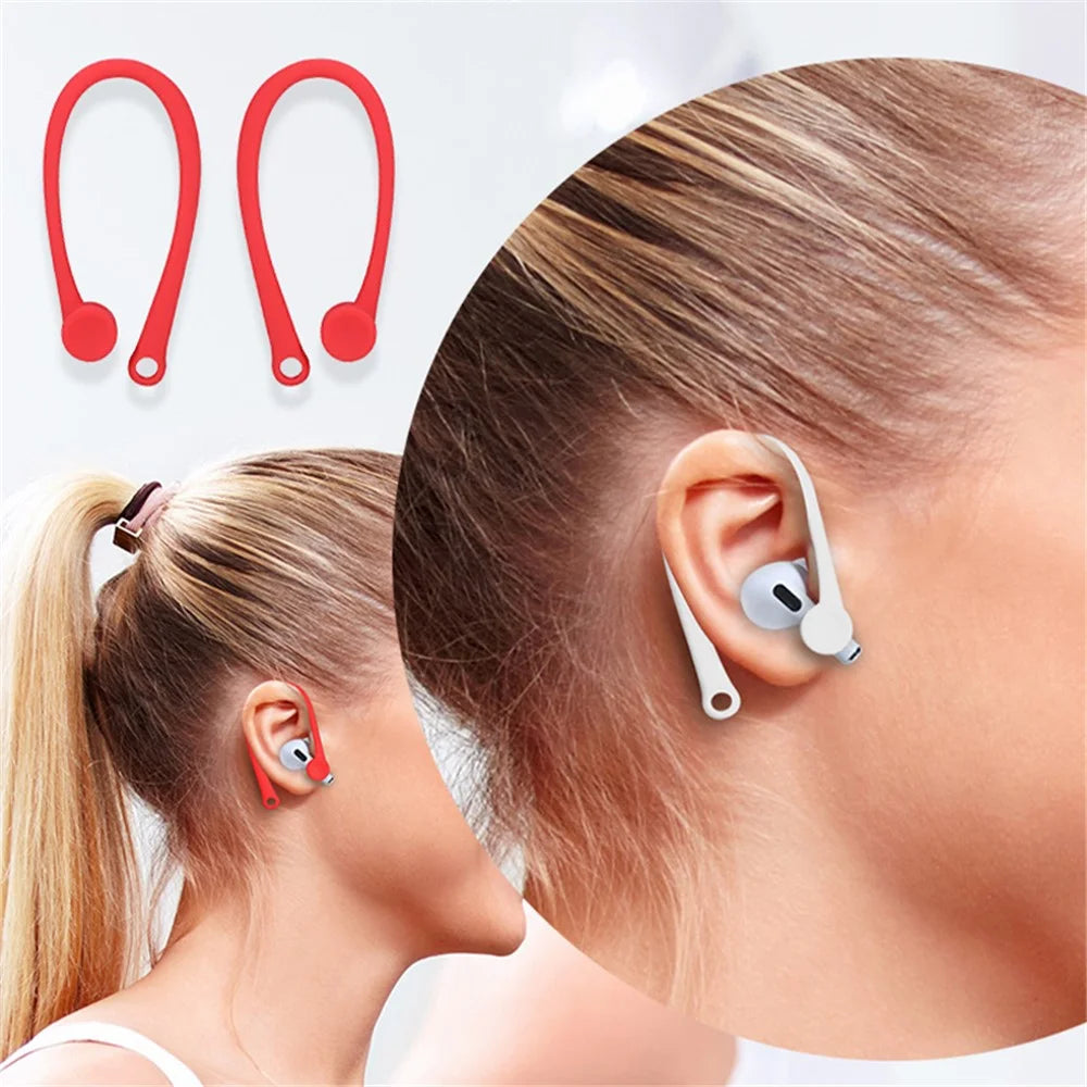 4Pcs/Set For Apple AirPods 3 Portable Protective Case Set Earbuds Soft Silicone Protector Kit with Carabiner/Ear Hook/Strap Buckle - White - 2