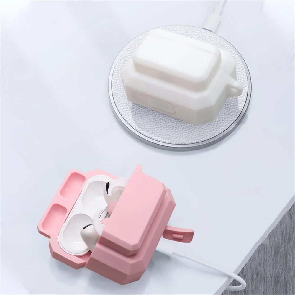 For Apple AirPods Pro 3-in-1 Silicone Anti-Fall Case + Ear-Tip + Anti-Lost Carabiner Protection Set - Red - 7