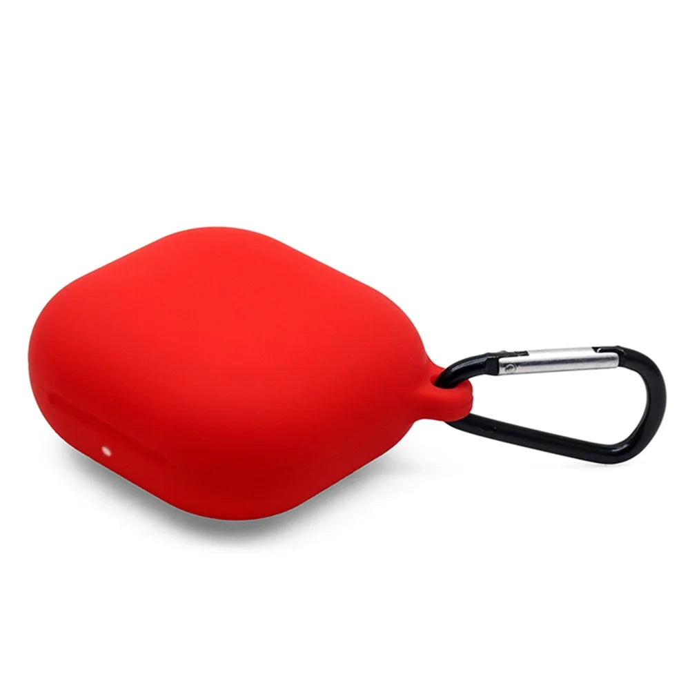 For Beats Fit Pro Wireless Bluetooth-compatible Earphone Silicone Case Anti-scratch Charging Box Shell with Carabiner - Red - 1