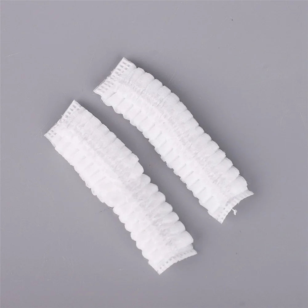 100Pcs/Set Non-Woven Sanitary Headset Ear Cover Disposable Stretch Covers Dust-proof for On-Ear Headphones with 6.5-7.5cm Earpads - 4