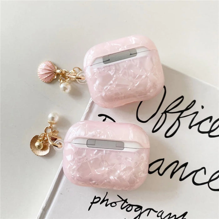 For Apple AirPods 3 Stylish TPU Protective Cover Stylish Earphone Charging Case Sleeve with Shell Pendant - 2