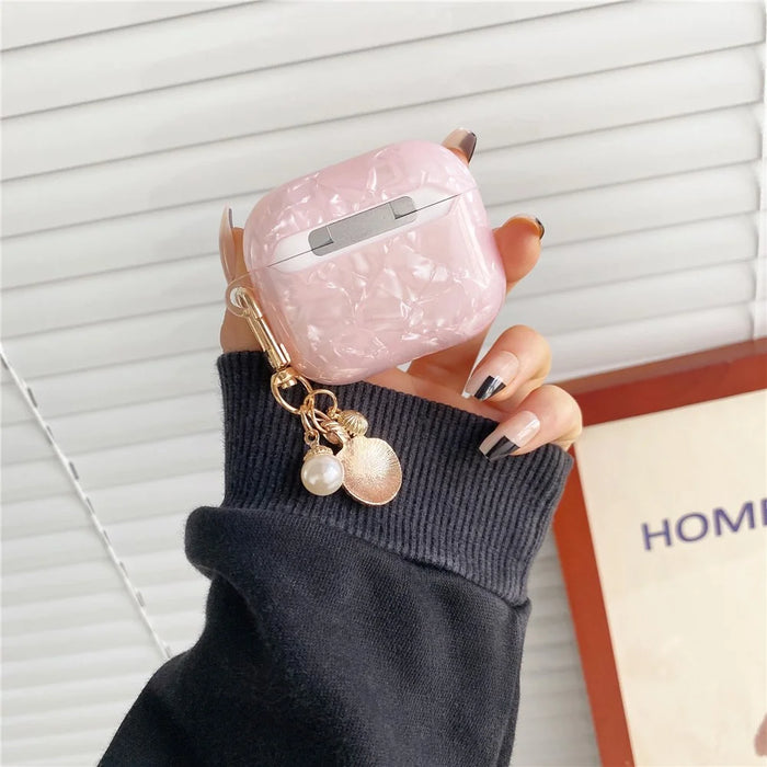 For Apple AirPods 3 Stylish TPU Protective Cover Stylish Earphone Charging Case Sleeve with Shell Pendant - 4