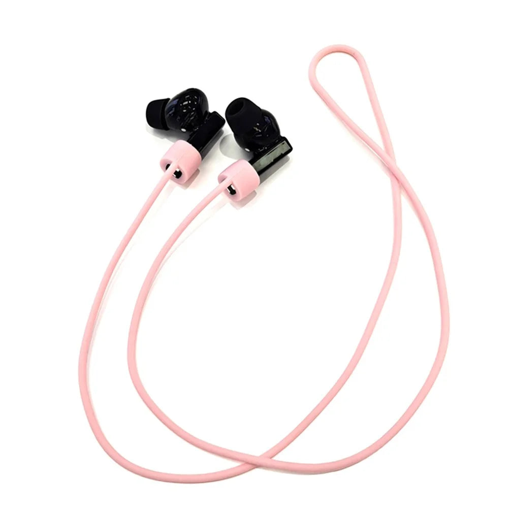 3Pcs/Set For Huawei Freebuds Pro Case Set Earbuds Soft Silicone Protective Kit with Neck Strap/Carabiner - Light Purple - 3