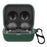 For Sony LinkBuds Earphone Silicone Case Solid Color Earbuds Charging Box Protective Cover with Buckle - Blackish Green - 1