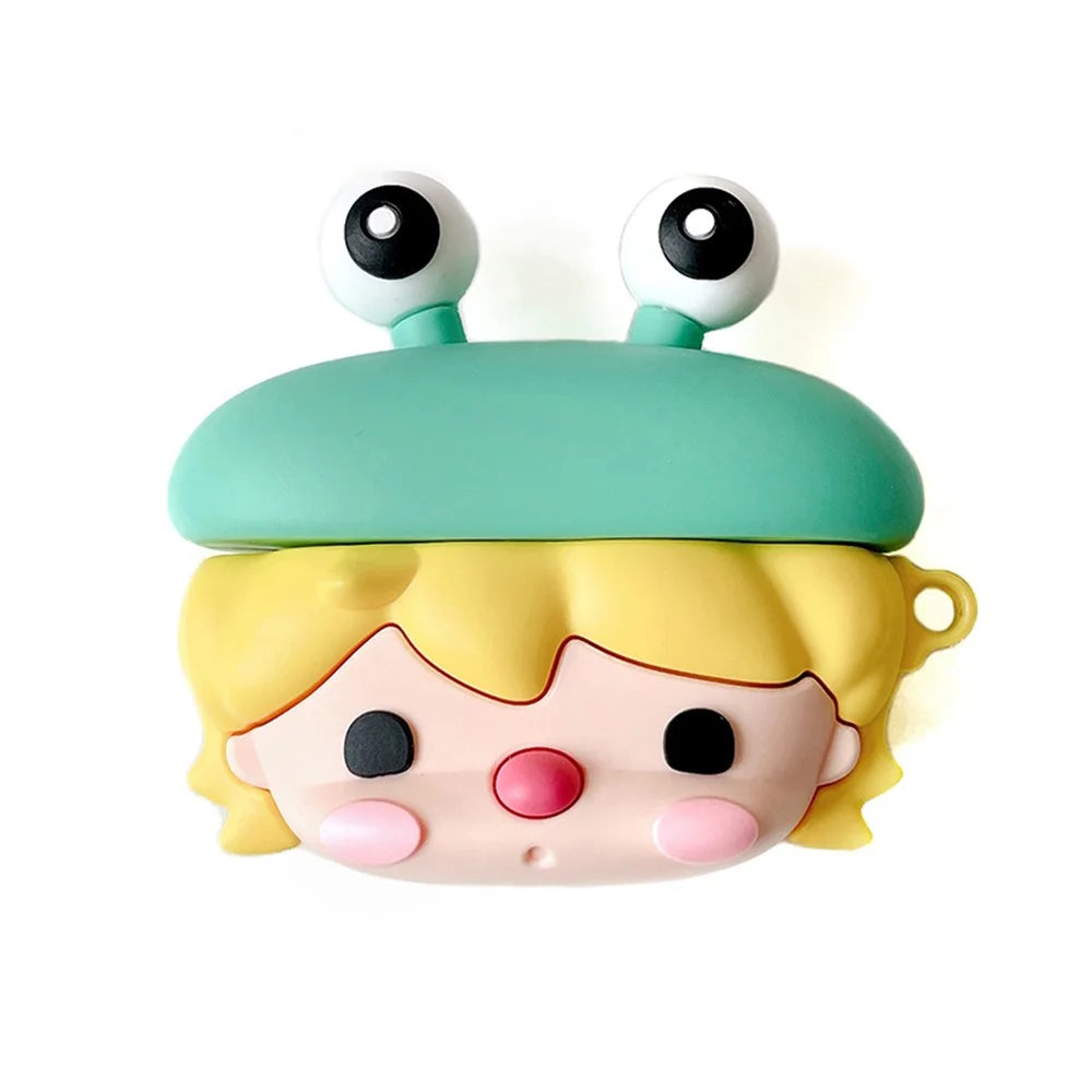 For Apple AirPods 3 Cute Frog Design Earphone Silicone Case Charging Box Protective Cover with Hook - 1