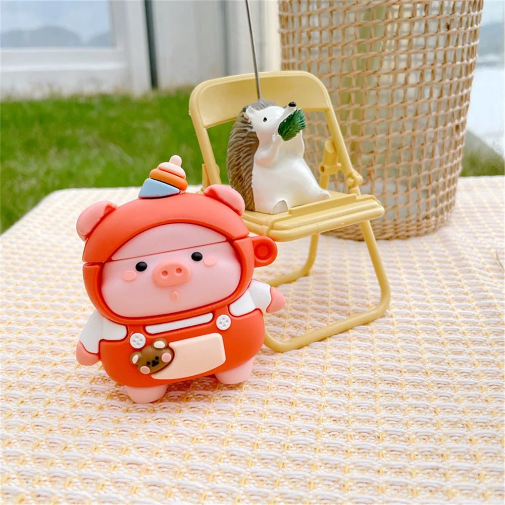 For Apple AirPods with Charging Case (2016)/(2019)/AirPods with Wireless Charging Case (2019) Cute Pig Silicone Protective Case - 3