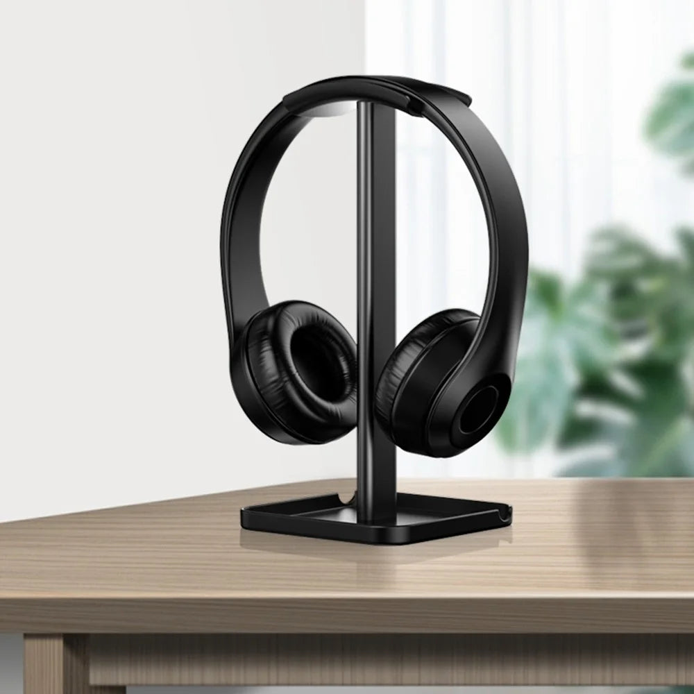 Z10 Desktop Over-ear Headphone Stand ABS+TPU Headset Holder Mount with Solid Base - Black - 6