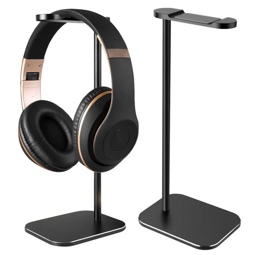Z9 Universal Aluminum Alloy Desktop Headphone Stand Anti-slip Silicone Pad Headset Display Organizer Hanger Rack Holder - Black - 1
