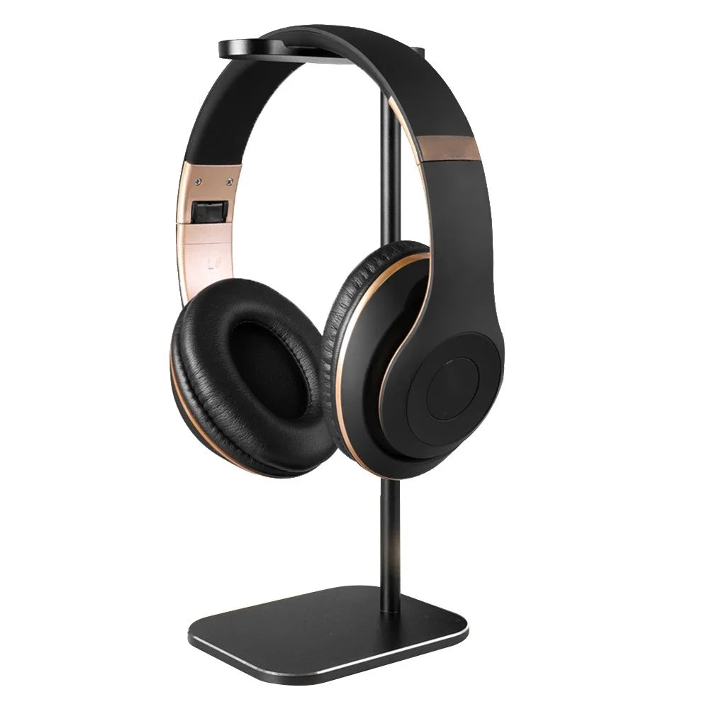 Z9 Universal Aluminum Alloy Desktop Headphone Stand Anti-slip Silicone Pad Headset Display Organizer Hanger Rack Holder - Black - 3