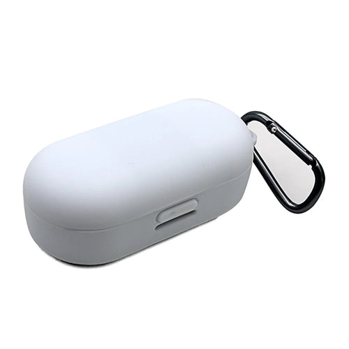For Bose Sport Earbuds Bluetooth-compatible TWS Earphone Silicone Cover Drop-proof Case with Anti-lost Buckle - White - 1