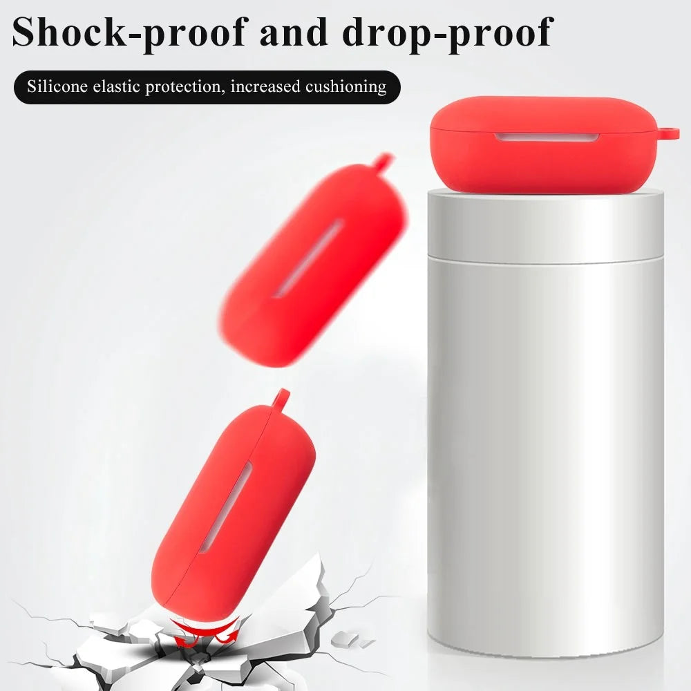 For OnePlus Buds Z Soft Silicone Anti-fingerprint Anti-drop Bluetooth-compatible Earphone Protective Case Cover with Buckle - Light Green - 3