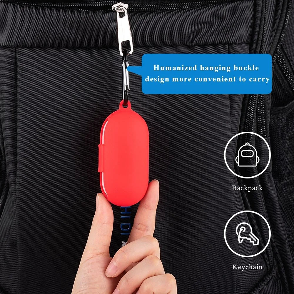 For OnePlus Buds Z Soft Silicone Anti-fingerprint Anti-drop Bluetooth-compatible Earphone Protective Case Cover with Buckle - Light Green - 4
