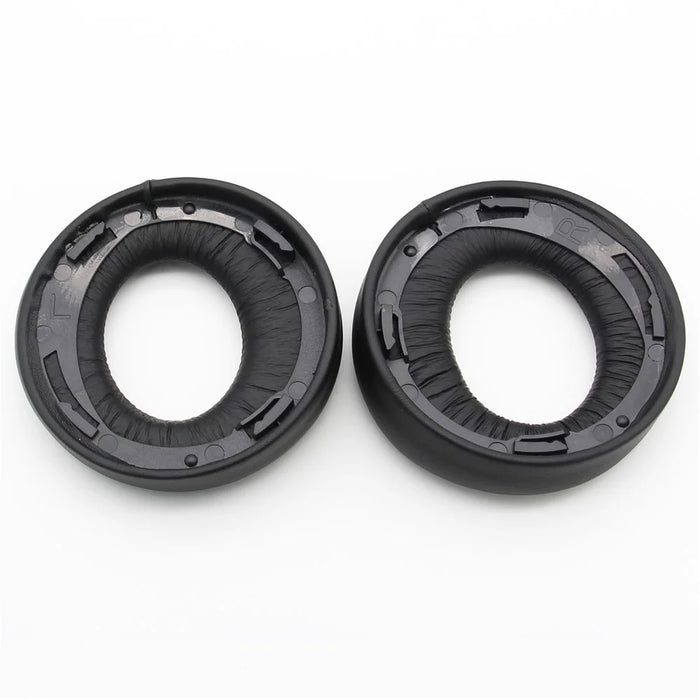 JZF-233 1 Pair for Sony PS4 PS3 PSV PC Gold Wireless Headset 7.1 Replacement Ear Cups Earpads Protein Leather Headphone Ear Cushion - Black - 2