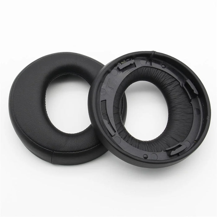 JZF-233 1 Pair for Sony PS4 PS3 PSV PC Gold Wireless Headset 7.1 Replacement Ear Cups Earpads Protein Leather Headphone Ear Cushion - Black - 4