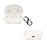For JBL FREE II Bluetooth-compatible Wireless Earphone Silicone Case Drop-proof Charging Box Cover Protector with Anti-loss Hook - White - 1