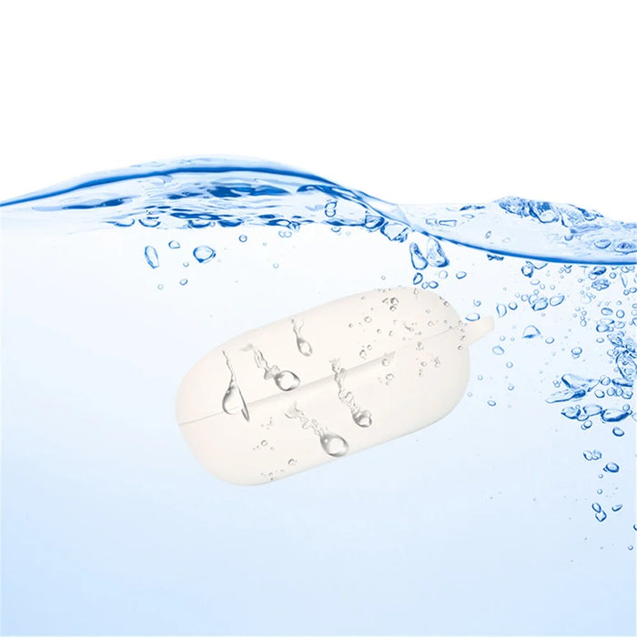 For JBL FREE II Bluetooth-compatible Wireless Earphone Silicone Case Drop-proof Charging Box Cover Protector with Anti-loss Hook - White - 2
