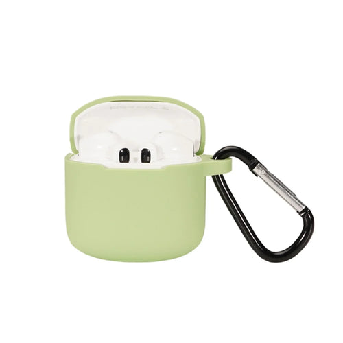 For Edifier LolliPods Mini TWS Bluetooth-compatible Earphone Silicone Cover Drop-proof Case with Anti-lost Buckle - Light Green - 1