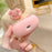 Bowknot Heart Piggy Design Earphone Case for Apple AirPods 3, Shockproof Silicone Charging Box Cover Protector with Hook - 5