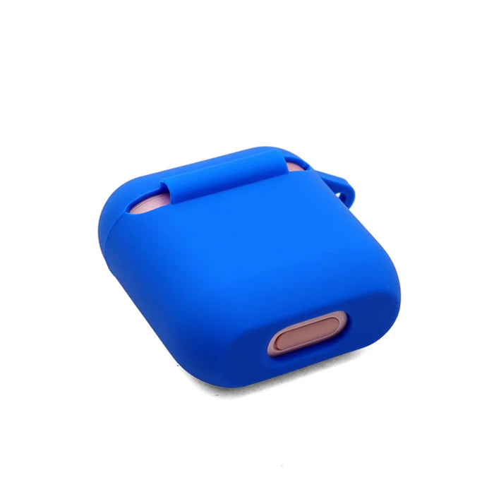 Bluetooth-compatible Earphone Protective Case for TOZO T6, Soft Silicone Charging Box Anti-drop Cover Shell with Anti-loss Buckle - Blue - 3