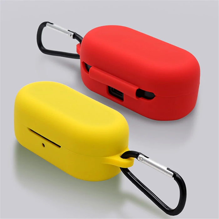For TOZO T12 Bluetooth-compatible Earphone Silicone Case Anti-scratch Charging Box Protective Cover with Anti-loss Buckle - Midnight Blue - 5