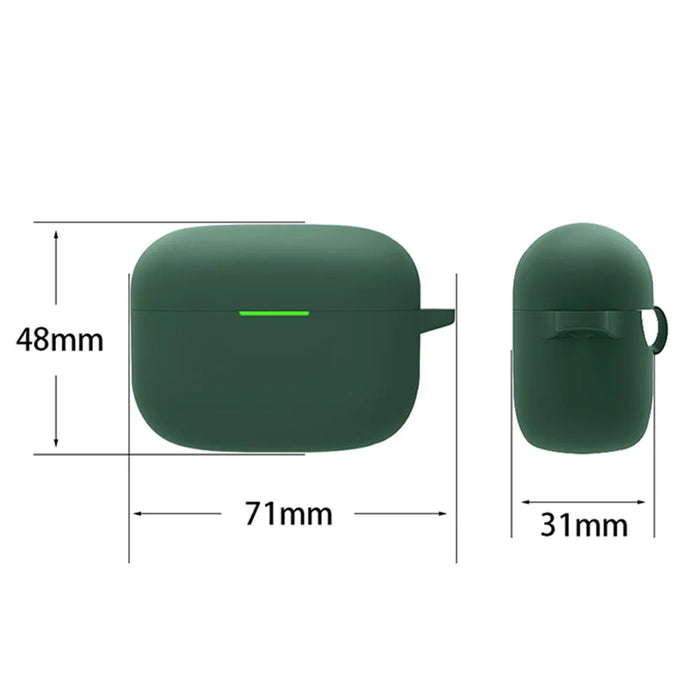 For Sony LinkBuds S Silicone Earbuds Protective Case Earphone Pouch Protective Skin Sleeve with Carabiner - Sky Blue - 6