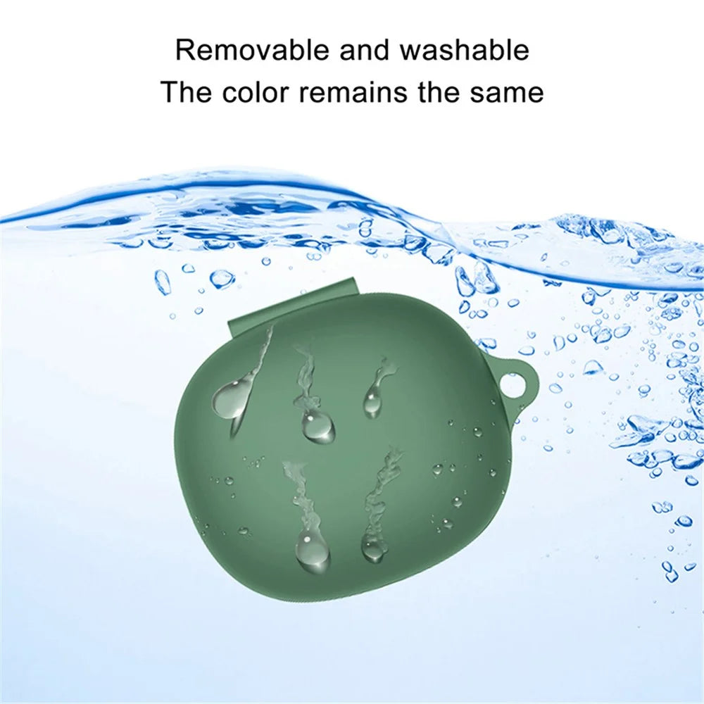 For Soundcore Life P3 Bluetooth-compatible Earphone Protective Silicone Case Anti-scratch Charging Box Protector with Hanging Buckle - Dark Blue - 3