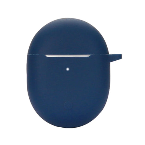 Dust-proof Earphone Silicone Case for Redmi Buds 4, Bluetooth-compatible Earbuds Charging Box Anti-scratch Cover with Hanging Buckle - Dark Blue - 1