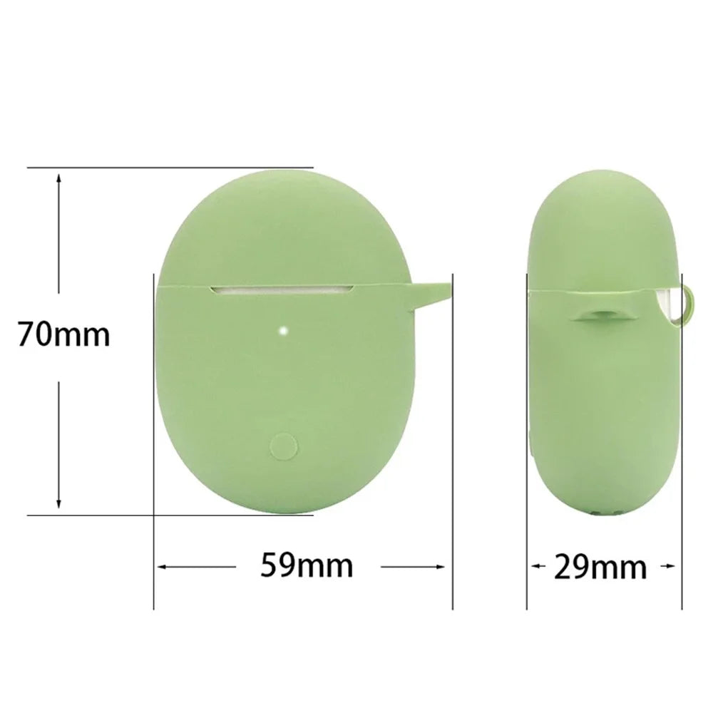 Dust-proof Earphone Silicone Case for Redmi Buds 4, Bluetooth-compatible Earbuds Charging Box Anti-scratch Cover with Hanging Buckle - Dark Blue - 4
