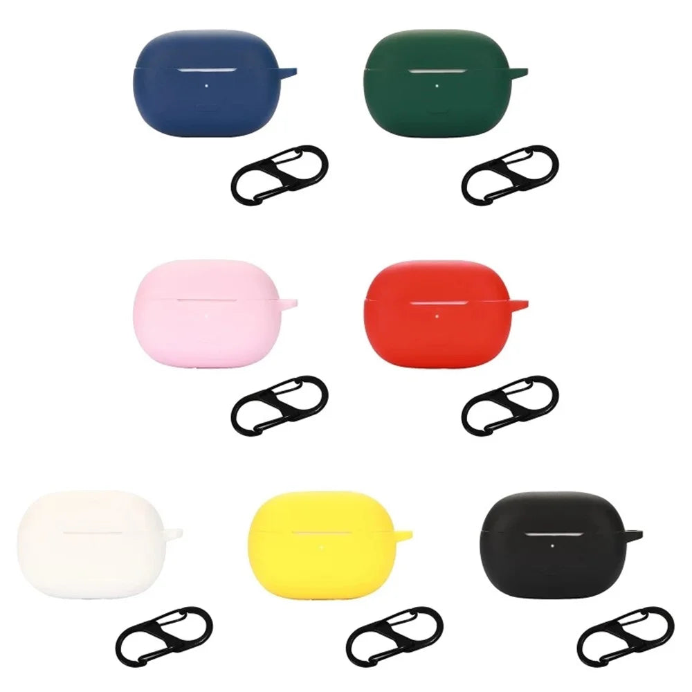 For Redmi Buds 4 Pro Earbuds Silicone Cover Bluetooth-compatible TWS Earphone Protective Sleeve Case with Anti-lost Buckle - Dark Blue - 5