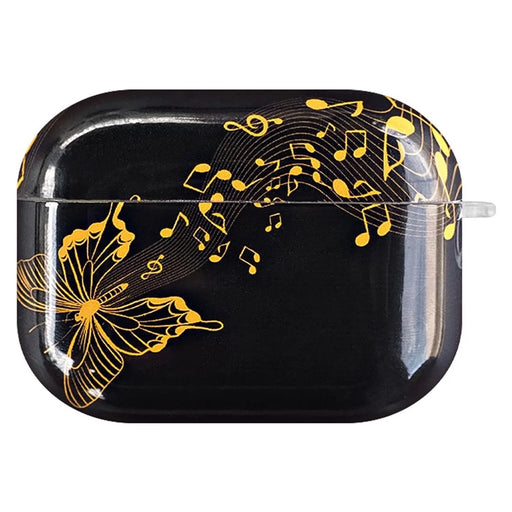 For Apple AirPods Pro Stylish Pattern IMD Protective Cover Earphone Charging Box Shockproof TPU Case - Notes/Butterfly - 1
