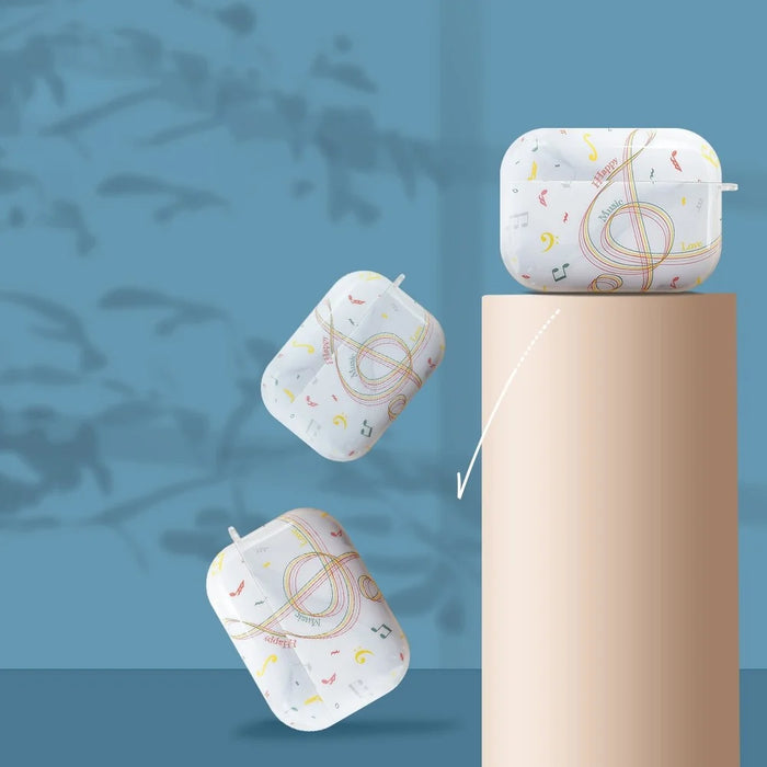 For Apple AirPods Pro Stylish Pattern IMD Protective Cover Earphone Charging Box Shockproof TPU Case - Notes/Butterfly - 7