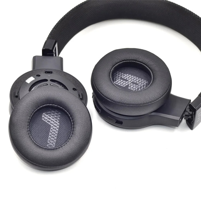 1 Pair Ear Pads for JBL LIVE 400BT PU Leather Bluetooth-compatible Headphone Replacement Cushion - Black - 2