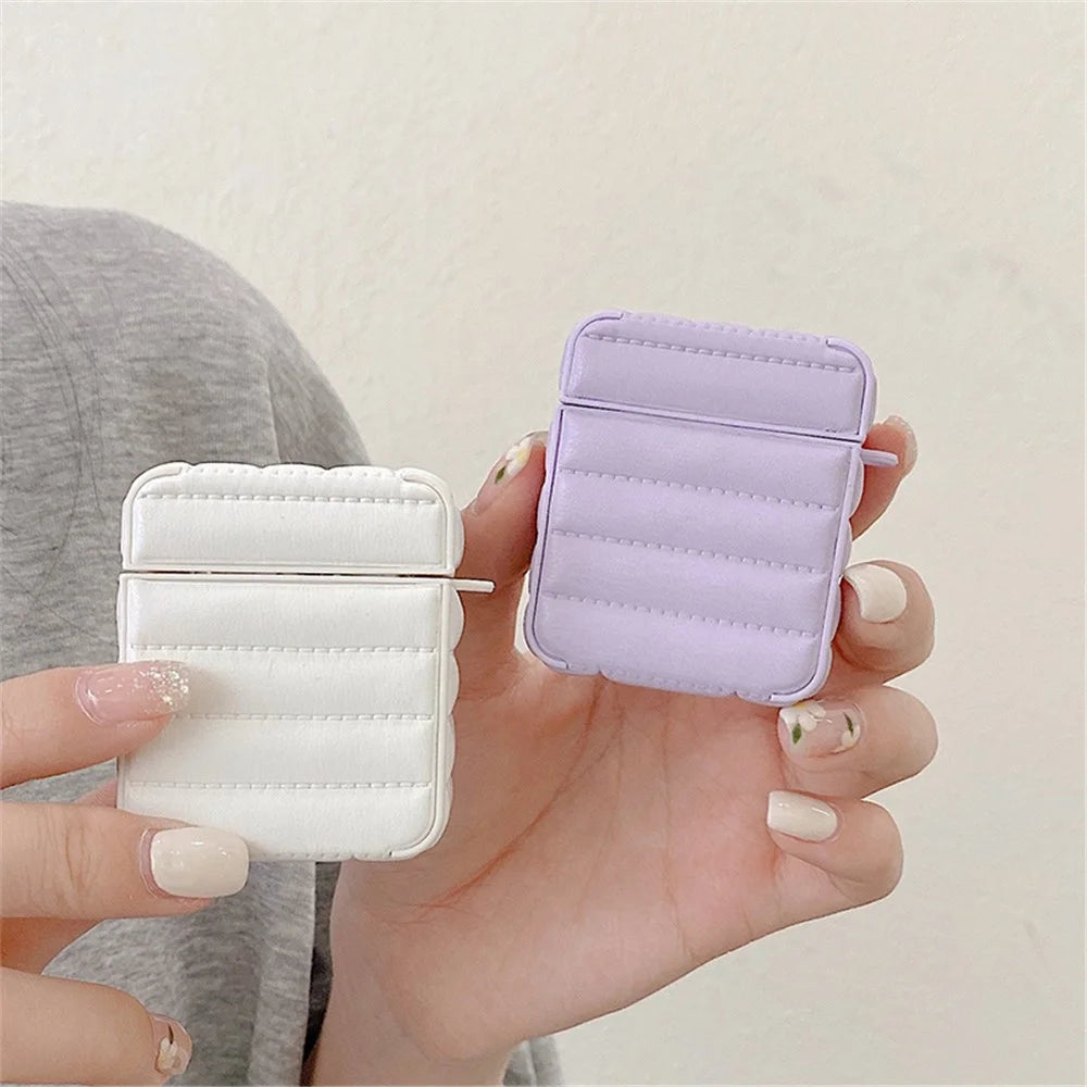 For Apple AirPods with Charging Case (2016)/(2019)/AirPods with Wireless Charging Case (2019) PU Leather Coated TPU Earphone Case Anti-shock Protective Cover - Brown - 2