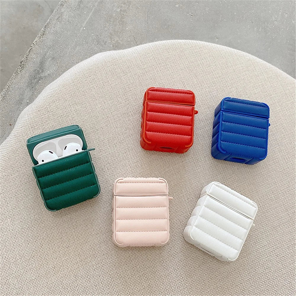 For Apple AirPods with Charging Case (2016)/(2019)/AirPods with Wireless Charging Case (2019) PU Leather Coated TPU Earphone Case Anti-shock Protective Cover - Brown - 6