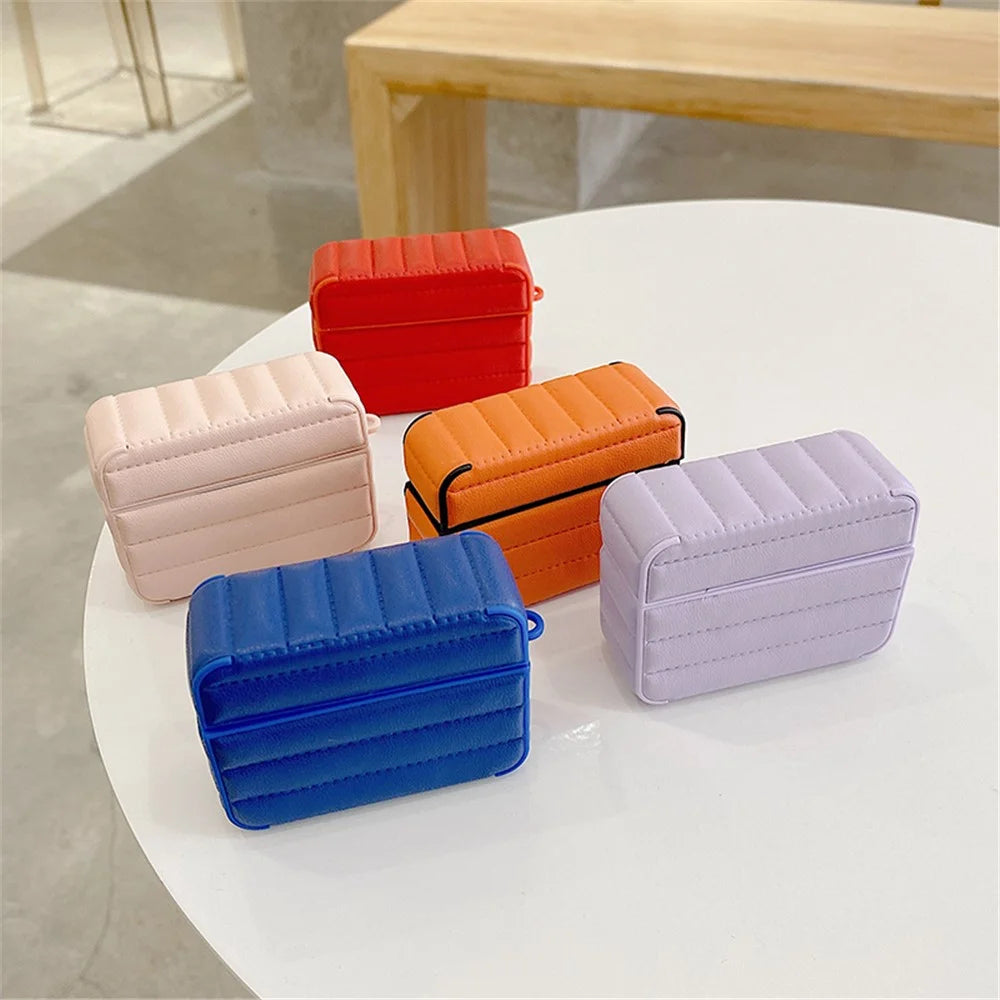 For Apple AirPods Pro PU Leather Coated TPU Earphone Case Anti-scratch Anti-drop Protective Charging Cover - Brown - 2