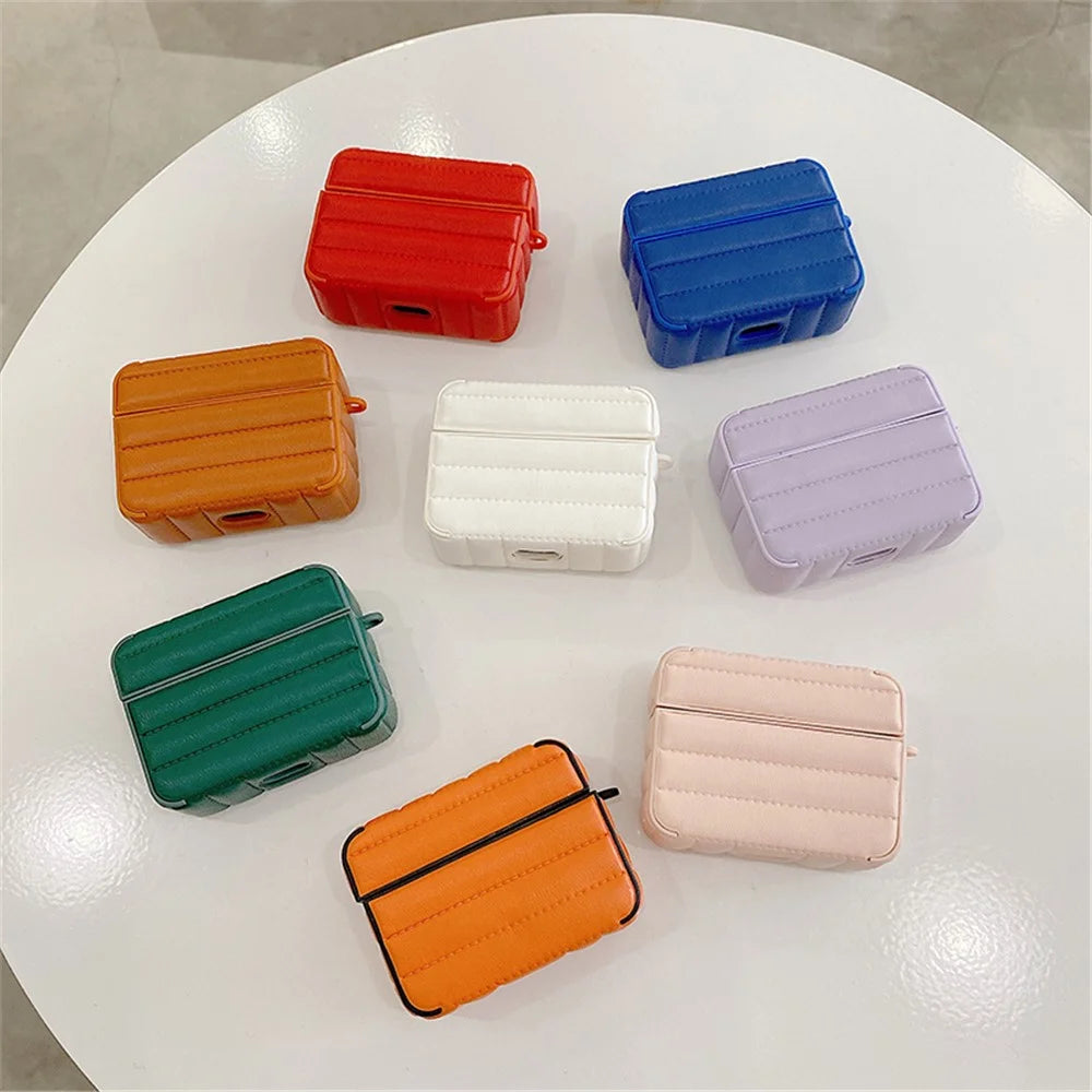 For Apple AirPods Pro PU Leather Coated TPU Earphone Case Anti-scratch Anti-drop Protective Charging Cover - Brown - 6