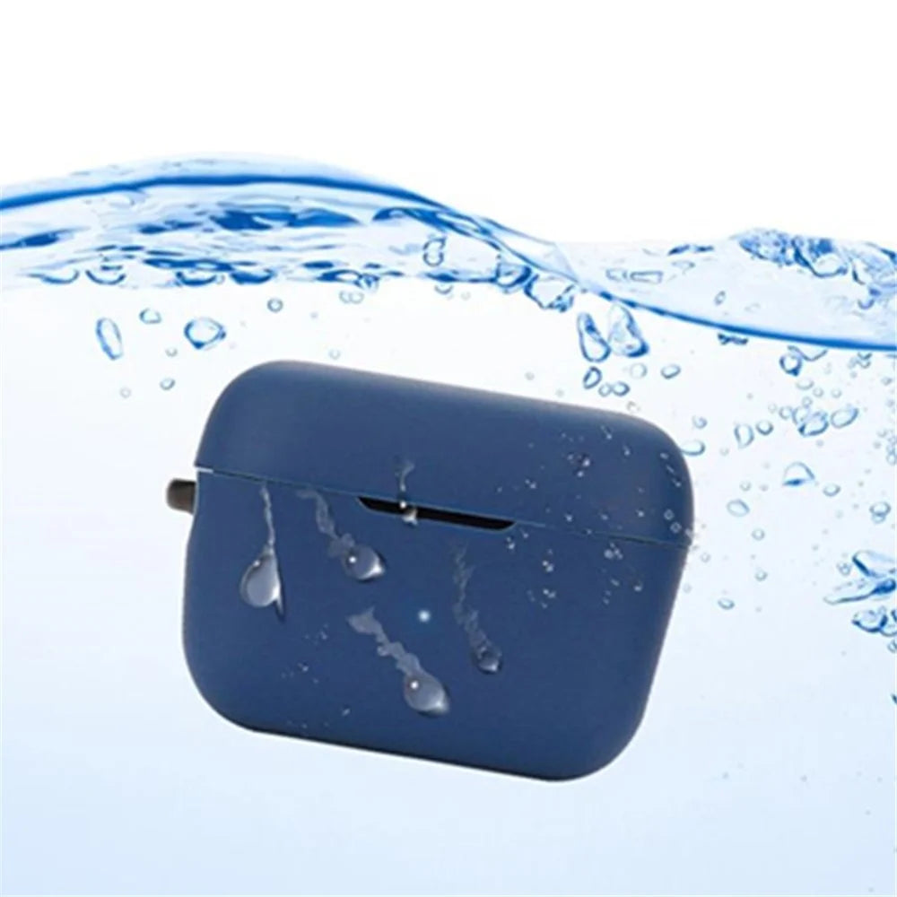 For Sennheiser CX200TW1-SPORT Silicone Cover Bluetooth-compatible TWS Earphone Protective Sleeve Case with Anti-lost Buckle - Dark Blue - 4