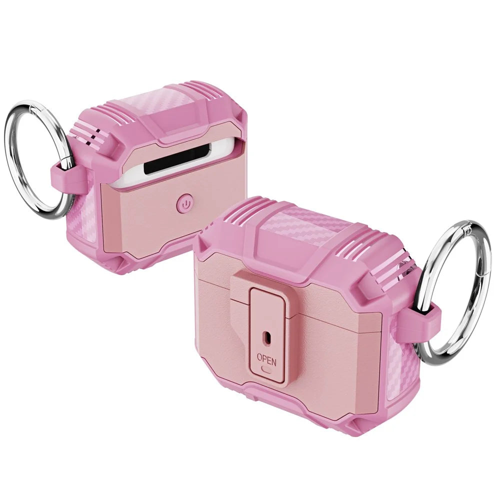 Earphone Case Cover for Apple AirPods 3 Soft TPU+PC Protective Case - Pink - 2