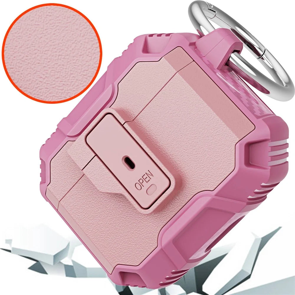 Earphone Case Cover for Apple AirPods 3 Soft TPU+PC Protective Case - Pink - 3