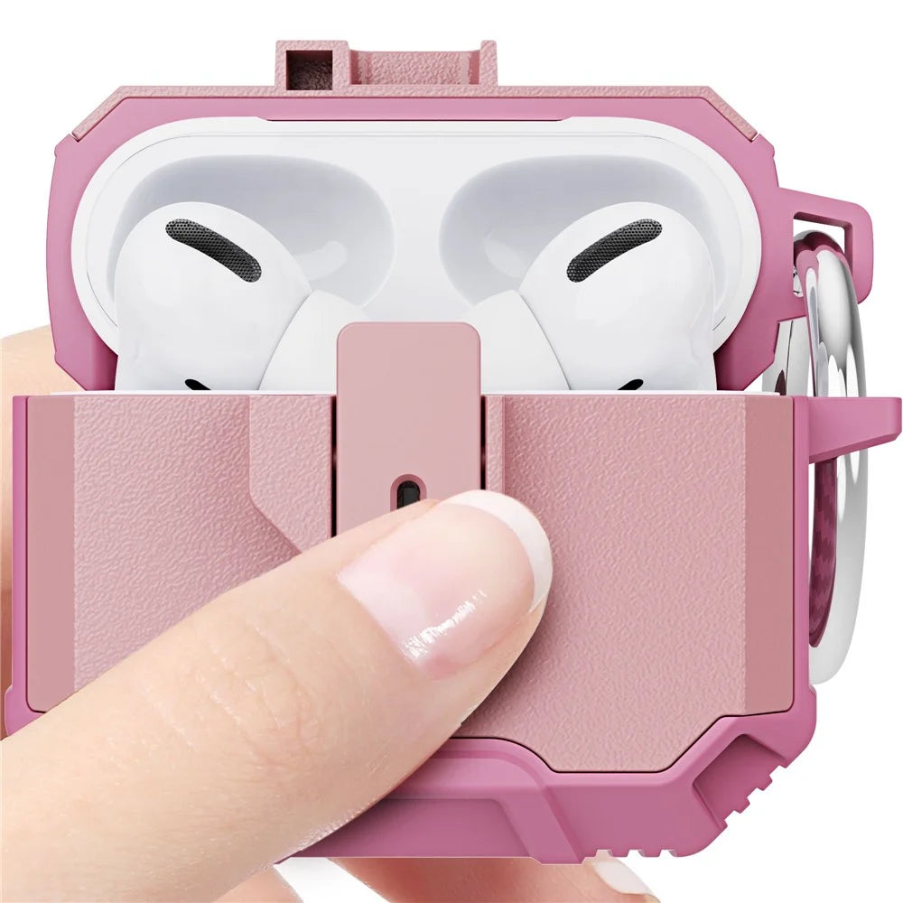 Earphone Case Cover for Apple AirPods 3 Soft TPU+PC Protective Case - Pink - 4