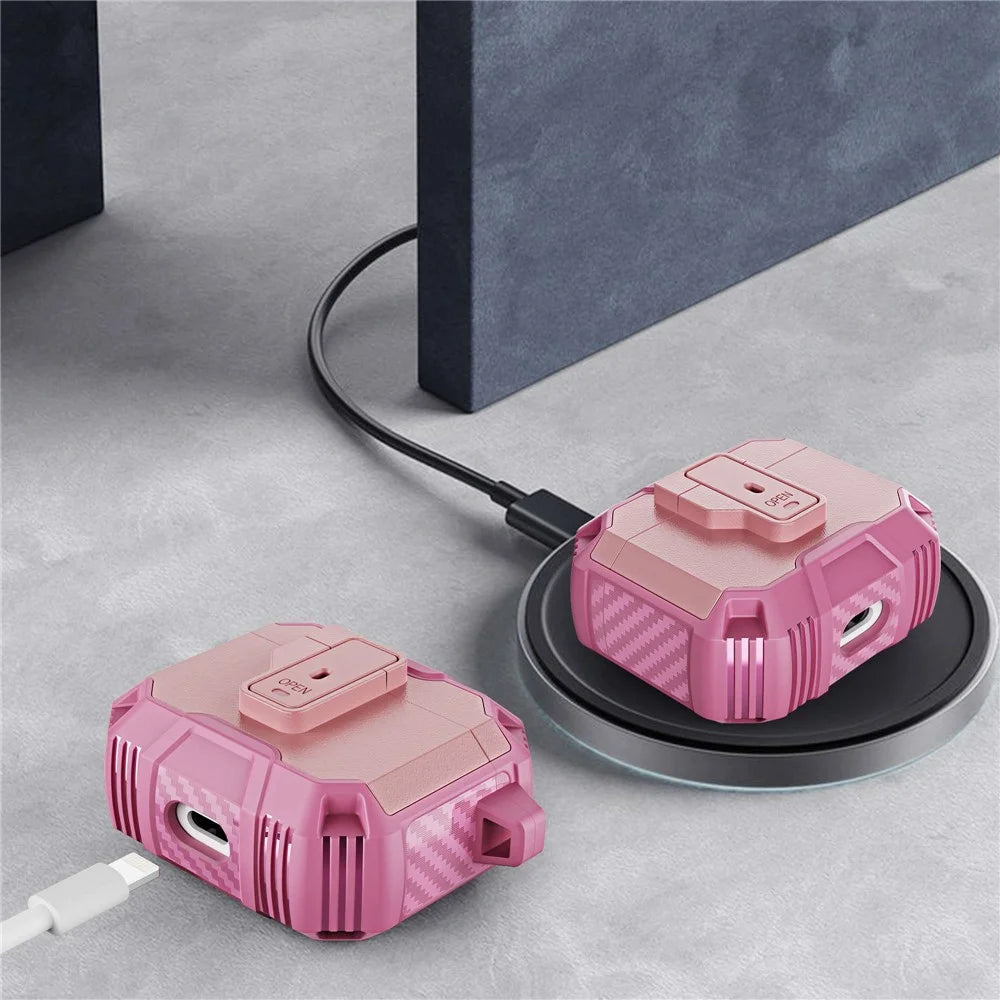 Earphone Case Cover for Apple AirPods 3 Soft TPU+PC Protective Case - Pink - 7
